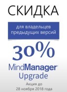 Скидка 30% на Upgrade лицензии MindManager